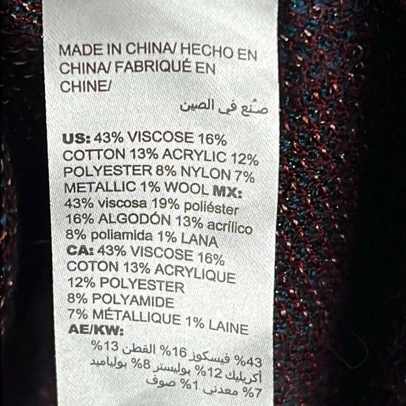 Chico’s Tapestry Regal Jacquard Open Front Cardigan Sweater LS Multi 2/L NWT - Picture 12 of 14